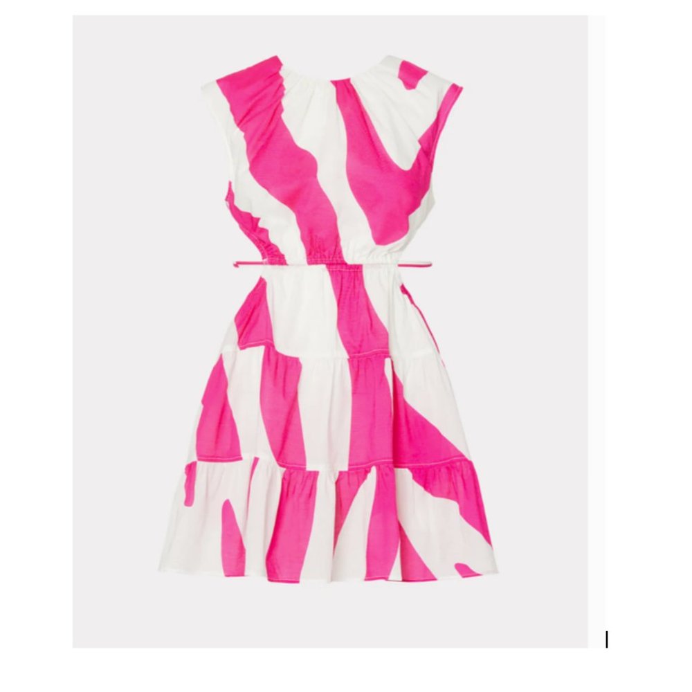 Milly Olen Zebra Cotton Voile Dress